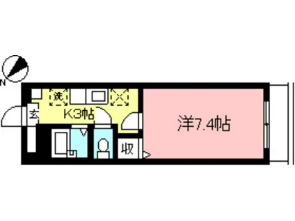 メゾンプリュースドゥ(1K/2階)の間取り写真