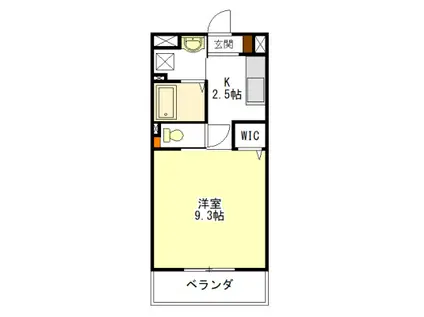 クオリア江戸橋(1K/3階)の間取り写真