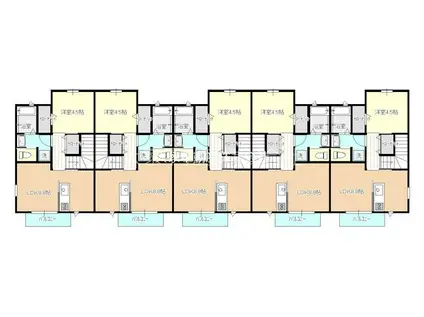 LUX今津B(1LDK/2階)の間取り写真