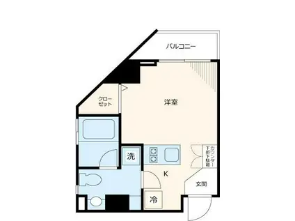 グランビュー門前仲町(ワンルーム/5階)の間取り写真