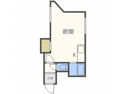 INOVE札幌平岸2条(ワンルーム/2階)の間取り写真