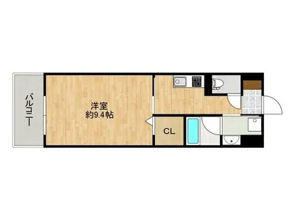 CREWS.REINE(1K/6階)の間取り写真