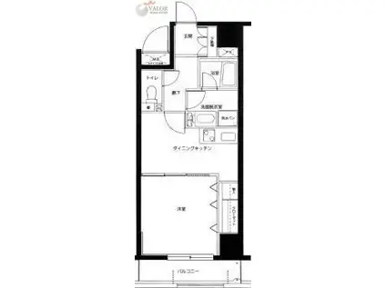 ベスト伊勢佐木長者町(1LDK/2階)の間取り写真