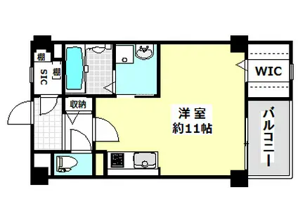A LIBERTE(ワンルーム/3階)の間取り写真