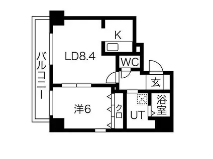 アクティ麻生南II(1LDK/4階)の間取り写真