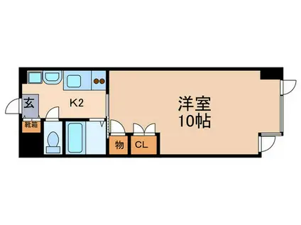 リベリー南草津(1K/5階)の間取り写真