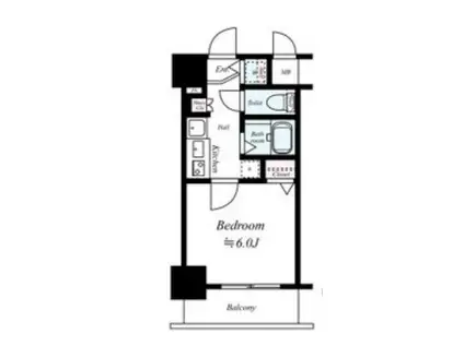 プレサンスNAGOYA桜通ビッグビート(1K/2階)の間取り写真