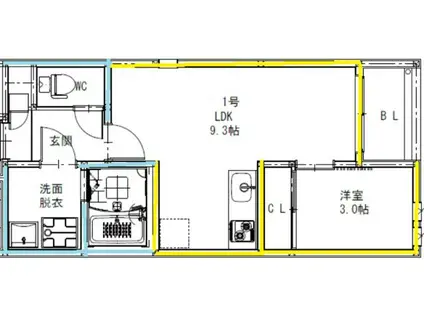 REGALEST SAVIOR(1LDK/3階)の間取り写真