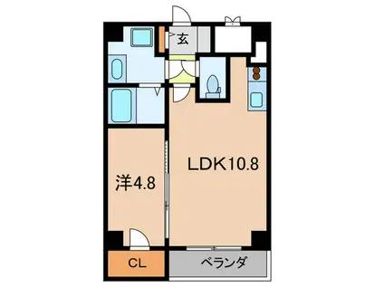 セレニテ甲子園(1LDK/3階)の間取り写真