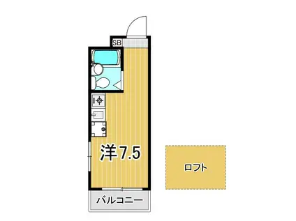 東海ビル(1K/5階)の間取り写真