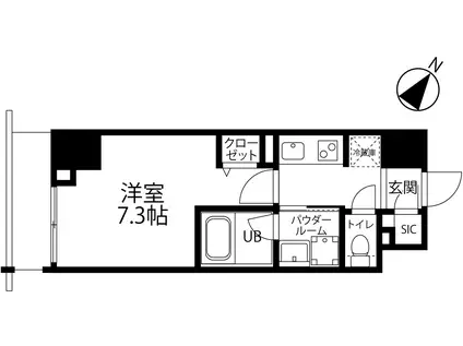 FRAMES AKASAKA(1K/4階)の間取り写真