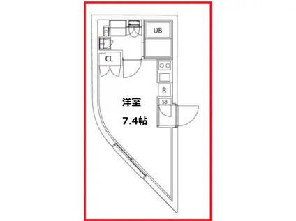 シティウォーク王子デュエ(ワンルーム/1階)の間取り写真