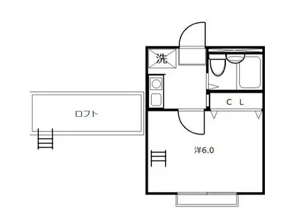 アネックス東川口7(1K/1階)の間取り写真