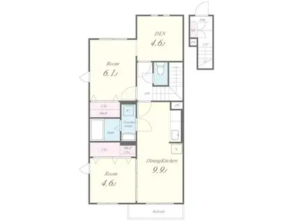 J ARDIN DE TOURNESOL(2SDK/2階)の間取り写真