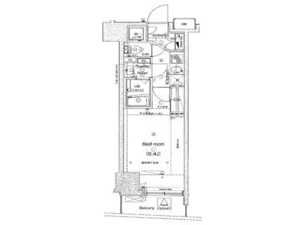 ARTESSIMO ALDO(1K/2階)の間取り写真
