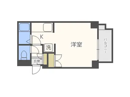 インペリアル13(1K/5階)の間取り写真