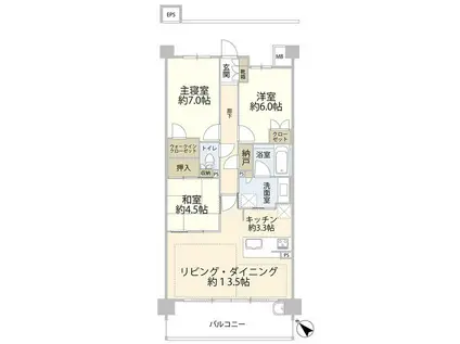 フォレストアリーナ有松ヒルズ(3LDK/5階)の間取り写真