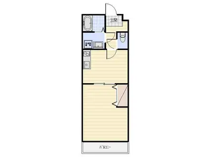 スプランドゥール半田山(1DK/3階)の間取り写真