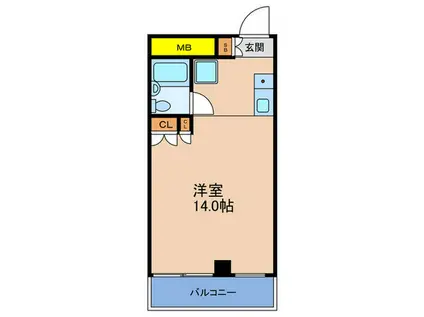 MSビル豊崎(ワンルーム/3階)の間取り写真