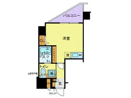 フェニックス初台弐番館(ワンルーム/8階)の間取り写真