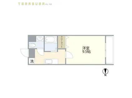 エリタージュ21(1K/2階)の間取り写真