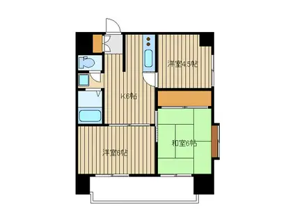 ハイム篠崎(3DK/3階)の間取り写真