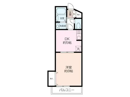 ガーデンヒルズY&K(1DK/1階)の間取り写真