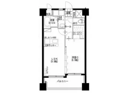 BROOKS SQUARE II(1LDK/5階)の間取り写真