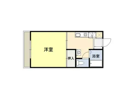 アイエスディーハイツ(1K/2階)の間取り写真