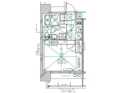 ディアレイシャス金山II(1K/8階)の間取り写真