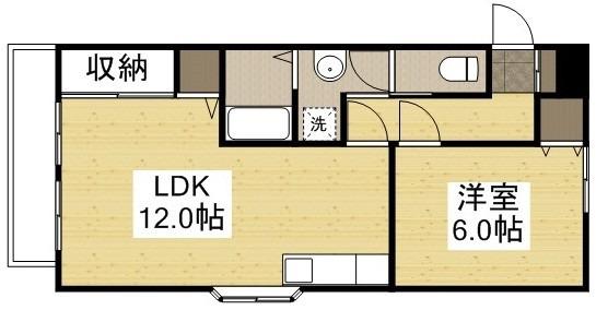 サンルミエール(1LDK/1階)の間取り写真
