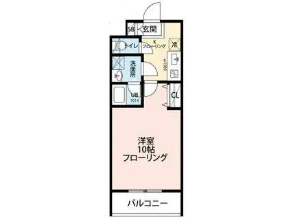 シンフォニー(1K/3階)の間取り写真