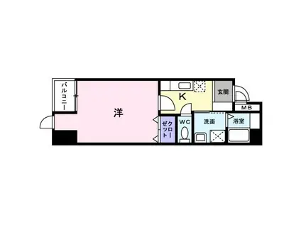 グレース栗林(1K/2階)の間取り写真