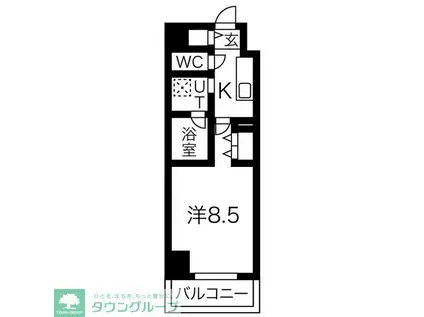 リシュドール名駅南(1K/6階)の間取り写真