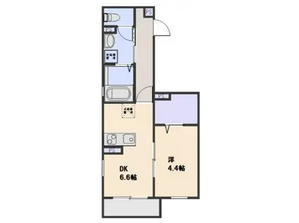 レグルス中央(1DK/1階)の間取り写真