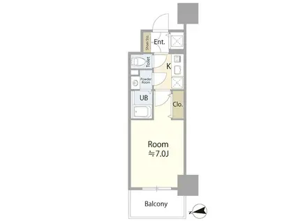 エスリード今池ルミナス(1K/11階)の間取り写真