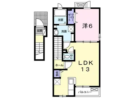ネオ・インプレスIV(1LDK/2階)の間取り写真