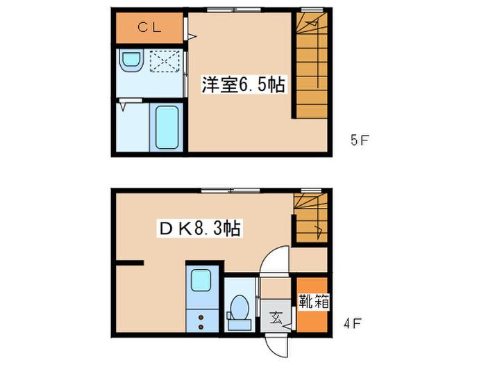 PARTIRE N21(1DK/4階)の間取り写真