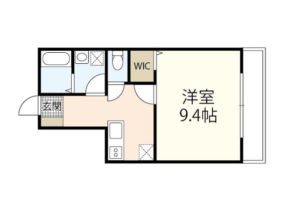 メゾンドルポ吉見園(1K/2階)の間取り写真