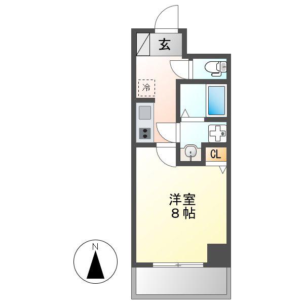 A LII I(1K/5階)の間取り写真