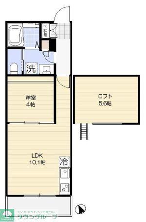 港北区篠原西町計画(1LDK/2階)の間取り写真