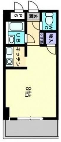 コンコート志度(1K/3階)の間取り写真
