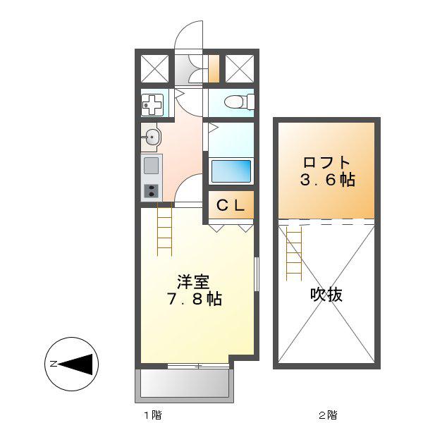 プレサンス名古屋駅前アクシス(1K/4階)の間取り写真