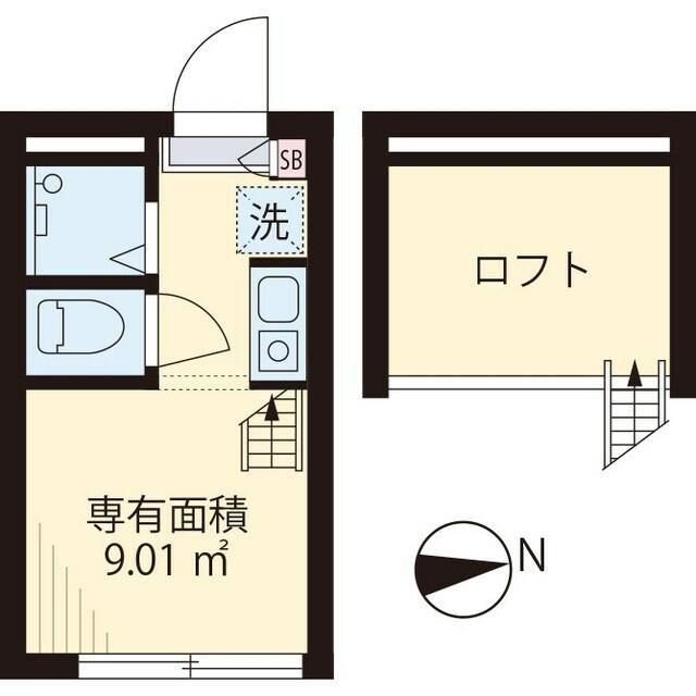 フィリップ東中野(ワンルーム/2階)の間取り写真