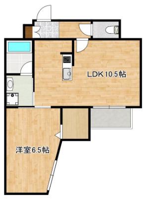 LAPIS薬園町(1LDK/2階)の間取り写真