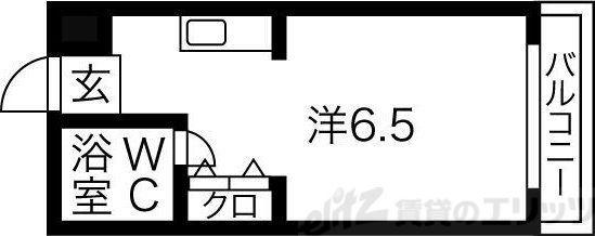 イーズIII(ワンルーム/3階)の間取り写真
