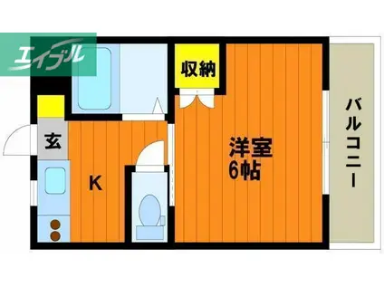 リトルハイム旭56号館(1K/4階)の間取り写真