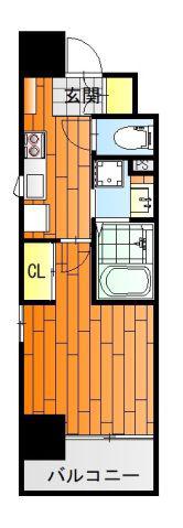 KO RESIDENCE 銀山町(1K/9階)の間取り写真