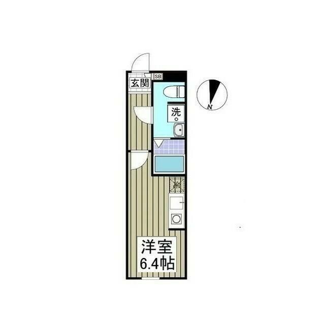 京王線 明大前駅 徒歩4分 3階建 築6年(ワンルーム/1階)の間取り写真