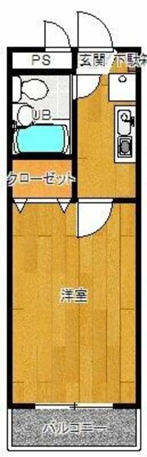 グレイスコア(1K/1階)の間取り写真